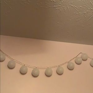 5- White ball string lights